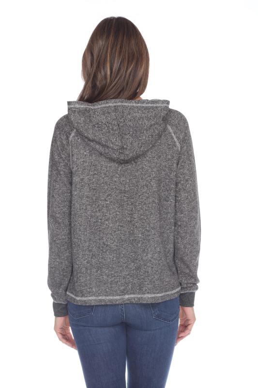 8906 Junior's French Terry Boxy Hoodie Pullover