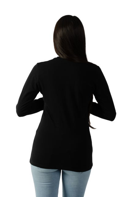 1100 Junior's Long Sleeve Crew Neck Tee