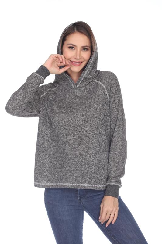 8906 Junior's French Terry Boxy Hoodie Pullover