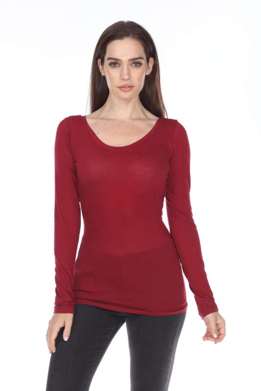 5101 Juniors Long Sleeve Scoop Neck Tee
