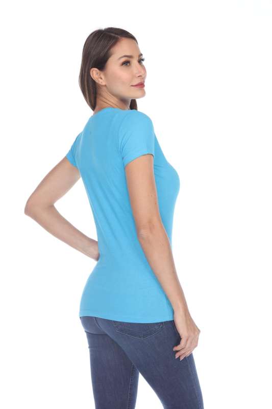 5003 Juniors Cap Sleeve "Tear Drop" V-Neck Tee