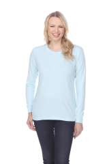 7110 Ladies Long Sleeve Crew Neck Tee with Side Vents