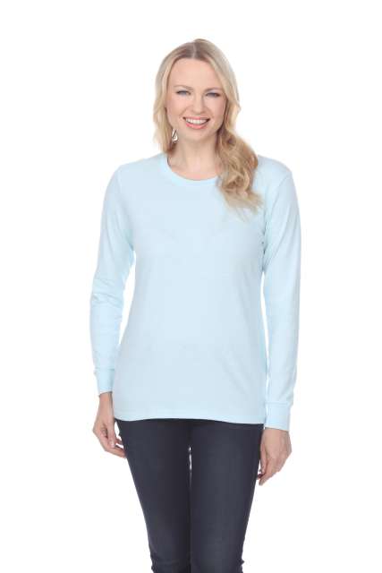 7110 Ladies Long Sleeve Crew Neck Tee with Side Vents