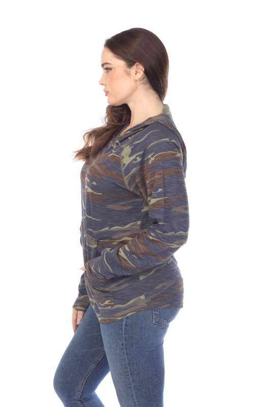 3606C Adult Unisex Camo Print Pullover Hoodie