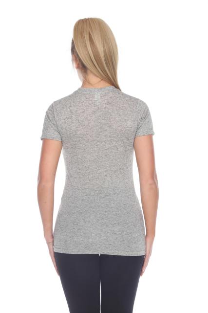 3800 Junior's Short Sleeve Poly Linen Crew Neck Tee