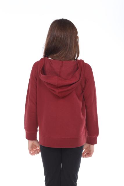 8902G Girls French Terry Llong Sleeve Zip Hoodie
