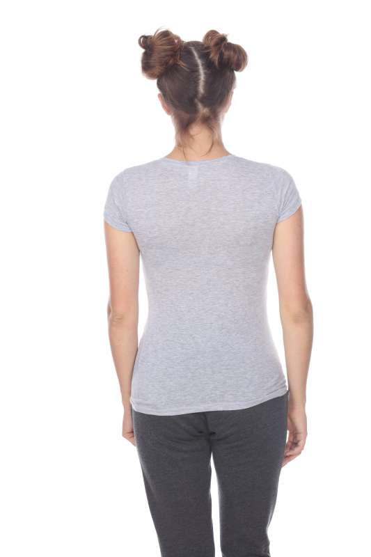 5003 Juniors Cap Sleeve "Tear Drop" V-Neck Tee