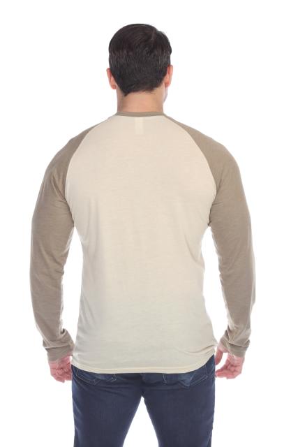 3701 Men's Long Sleeve CVC Blended Crew Neck Raglan