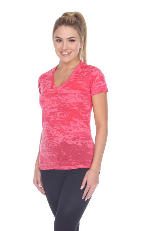 3503 Junior's Burnout V Neck Tee