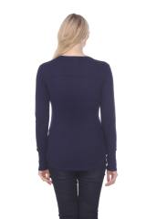7610 Ladies Long Sleeve Crew Neck Tee With Exposed Thumb Cuff