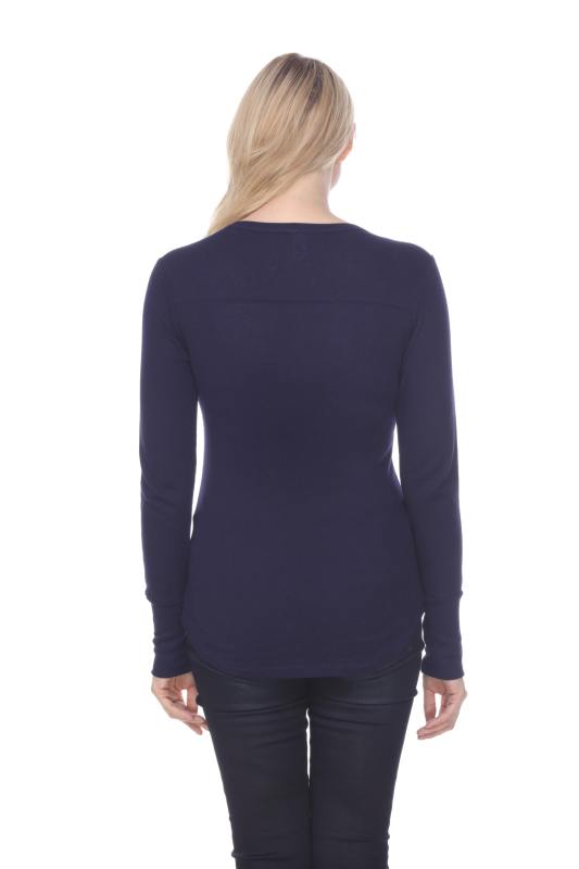 7610 Ladies Long Sleeve Crew Neck Tee With Exposed Thumb Cuff
