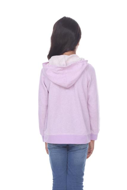 8902G Girls French Terry Llong Sleeve Zip Hoodie