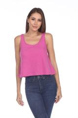 1206 Junior's Cotton Nub Crop Tank