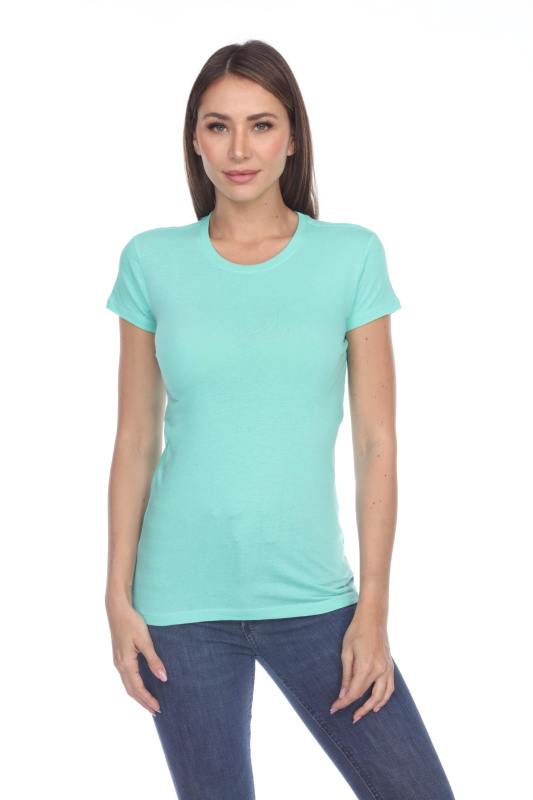 1000 Junior's Luxury Cap Sleeve Crew Neck Tee