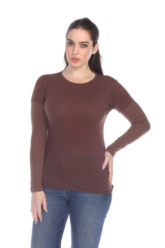 4160 Junior's Long Sleeve Jersey/Thermal 2-fer