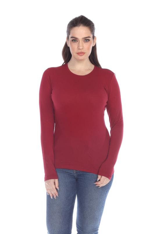 1100 Junior's Long Sleeve Crew Neck Tee