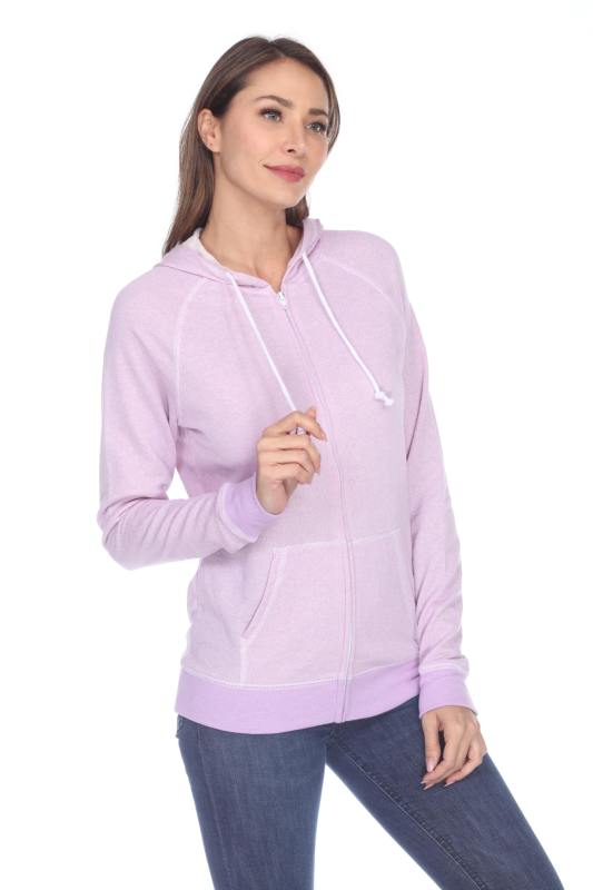 8902 Juniors French Terry Long Sleeve Zip Hoodie