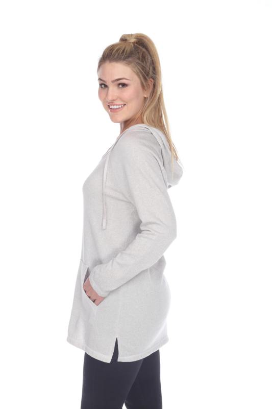8905 Junior's French Terry Tunic Pullover Hoodie