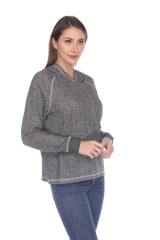 8906 Junior's French Terry Boxy Hoodie Pullover