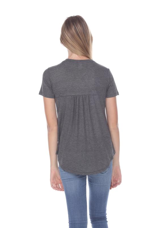 3305 Junior's Shirred Tee