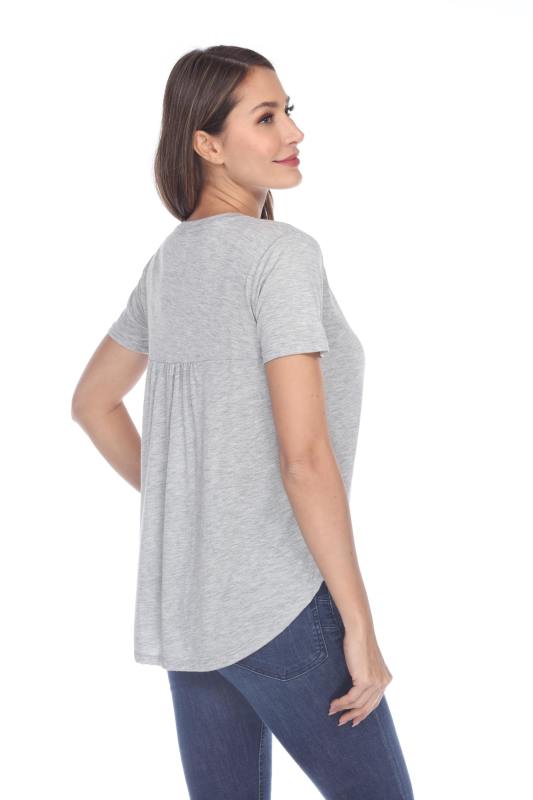 3305 Junior's Shirred Tee