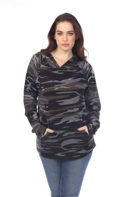 3606C Adult Unisex Camo Print Pullover Hoodie