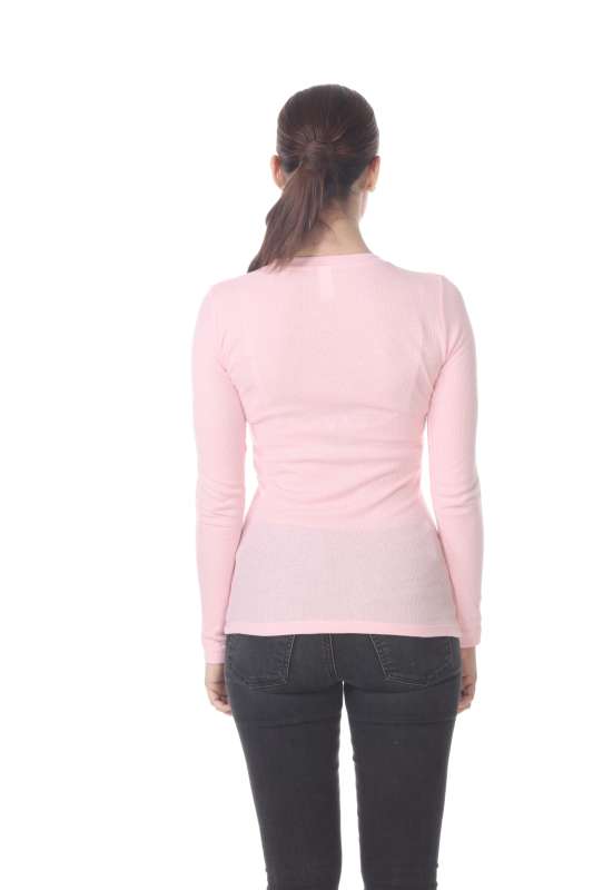 6100 Junior's Long Sleeve Thermal Crew Neck Tee