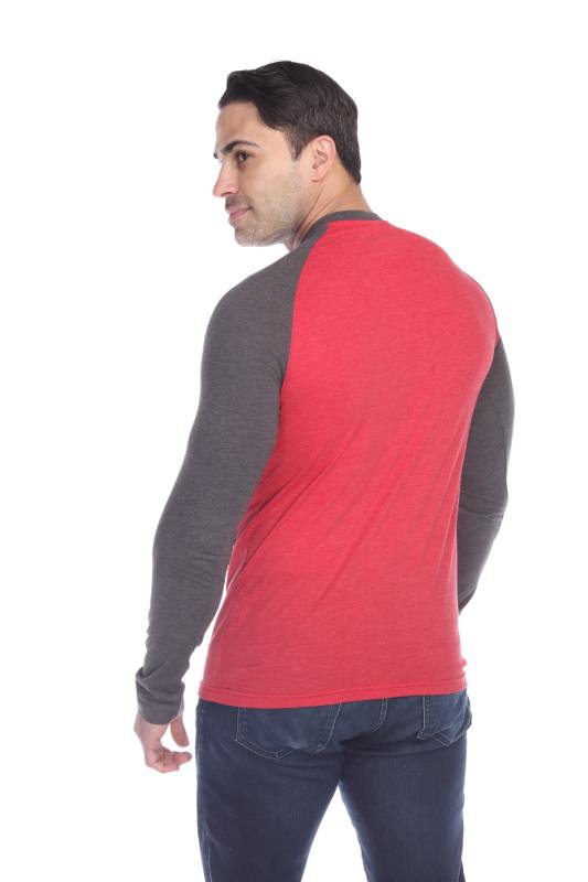 3701 Men's Long Sleeve CVC Blended Crew Neck Raglan
