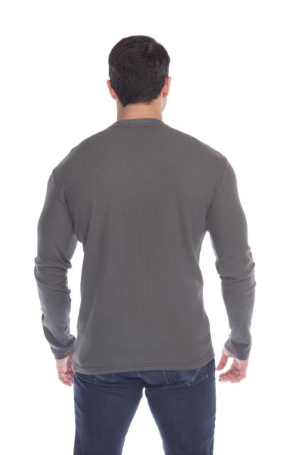 6600 Men's Long Sleeve Waffle Thermal Crew Neck Tee