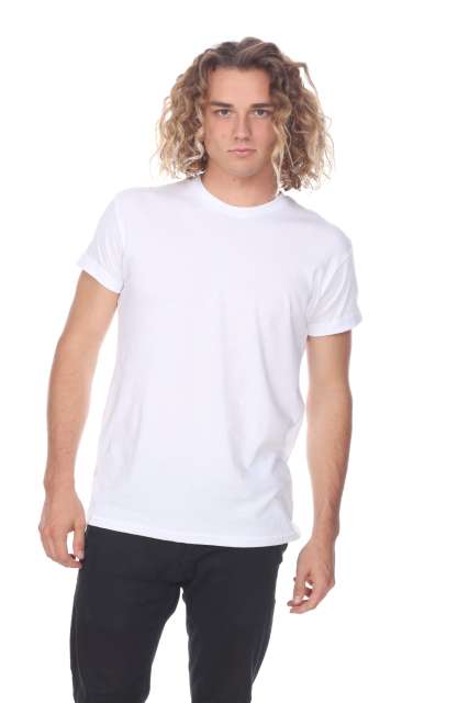 4004 Adult Unisex Short Sleeve Crew Neck Rolled Cuff Tee