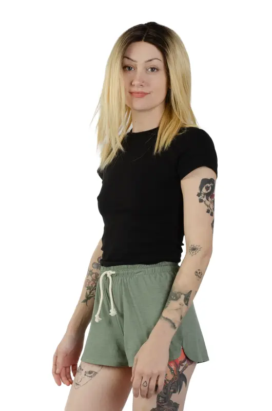 3212 Drawstring Tri Blend Lounge Short