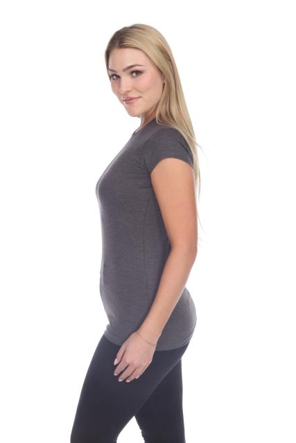 3000 Junior's Cap Sleeve CVC Blended Crew Neck Tee