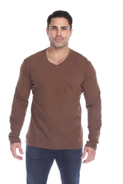 4701 Men's Slim Fit Long Sleeve V-Neck Tee