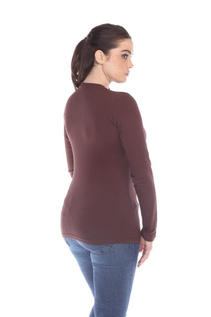 1100 Junior's Long Sleeve Crew Neck Tee
