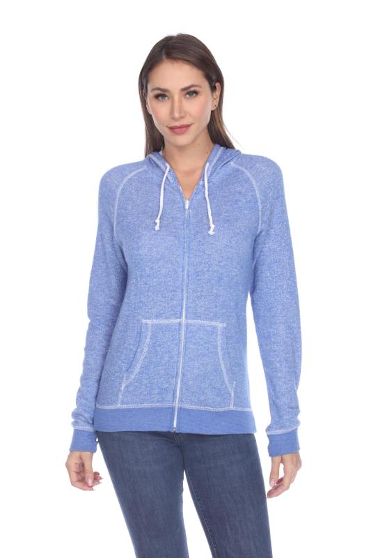 8902 Juniors French Terry Long Sleeve Zip Hoodie