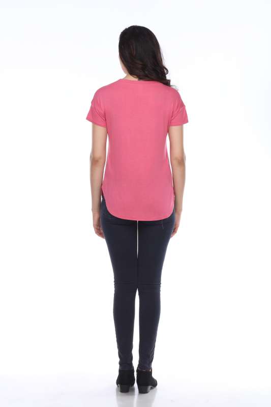 7250  Ladies Fancy Curved Side Short Sleeve Tee