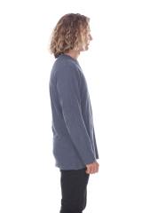 6562 Men's Long Sleeve Slub Jersey V-Cut Crewneck Tee