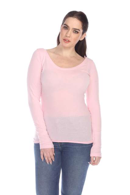 5101 Juniors Long Sleeve Scoop Neck Tee