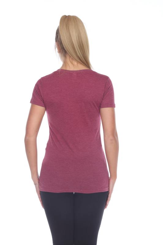 3203 Junior's Tri Blend Short Sleeve Deep V-Neck Tee