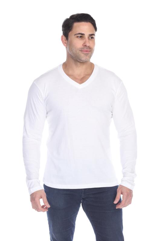 4701 Men's Slim Fit Long Sleeve V-Neck Tee