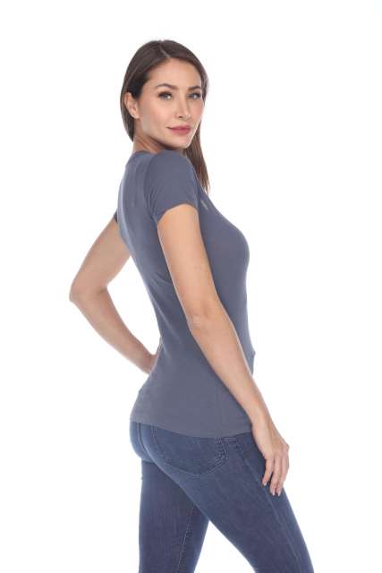 5003 Juniors Cap Sleeve "Tear Drop" V-Neck Tee