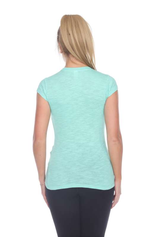6050 Juniors Cap Sleeve Cotton Slub Tee