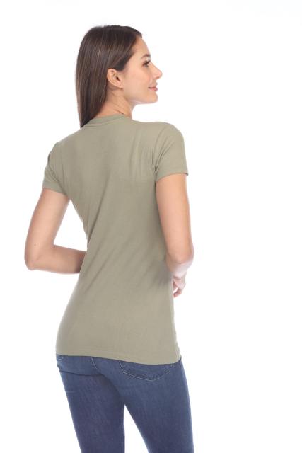 1000 Junior's Luxury Cap Sleeve Crew Neck Tee