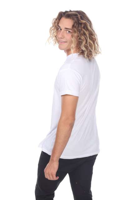 4004 Adult Unisex Short Sleeve Crew Neck Rolled Cuff Tee
