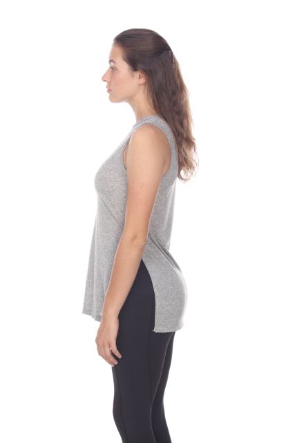 2011 Junior's Poly Linen Blend Vented Muscle Tank