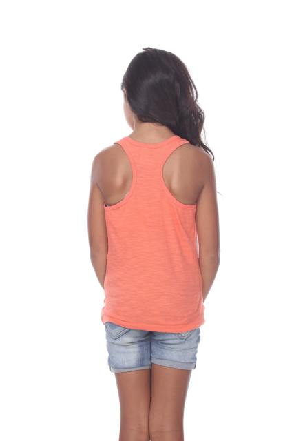9004 GIRLS RACERBACK COTTON SLUB TANK