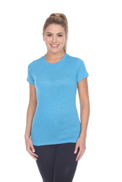 3800 Junior's Short Sleeve Poly Linen Crew Neck Tee
