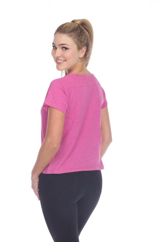 1202 Junior's Cotton Nub Short Sleeve Crop Box Tee