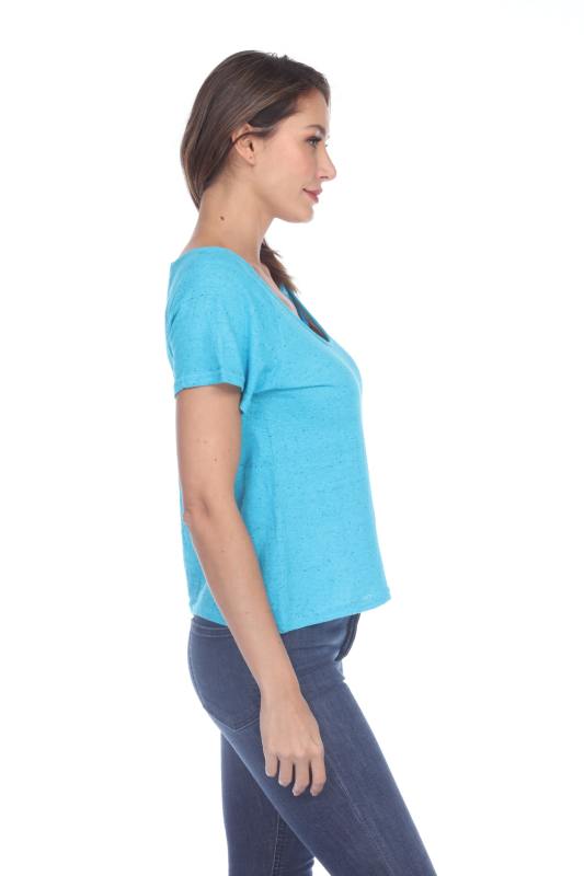 1202 Junior's Cotton Nub Short Sleeve Crop Box Tee