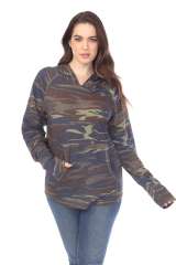 3606C Adult Unisex Camo Print Pullover Hoodie